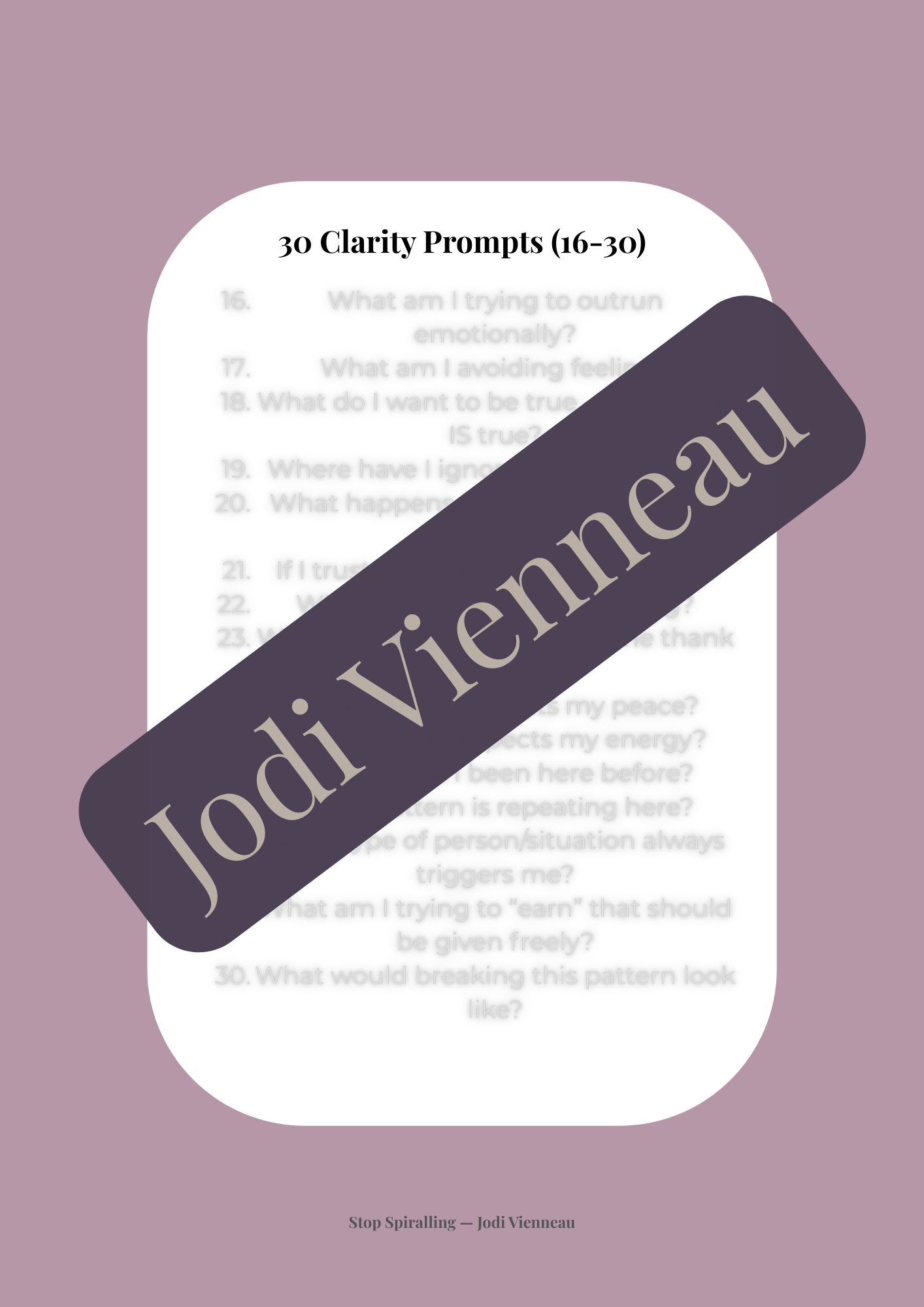 STOP SPIRALLING - The Clarity Kit for Overthinkers